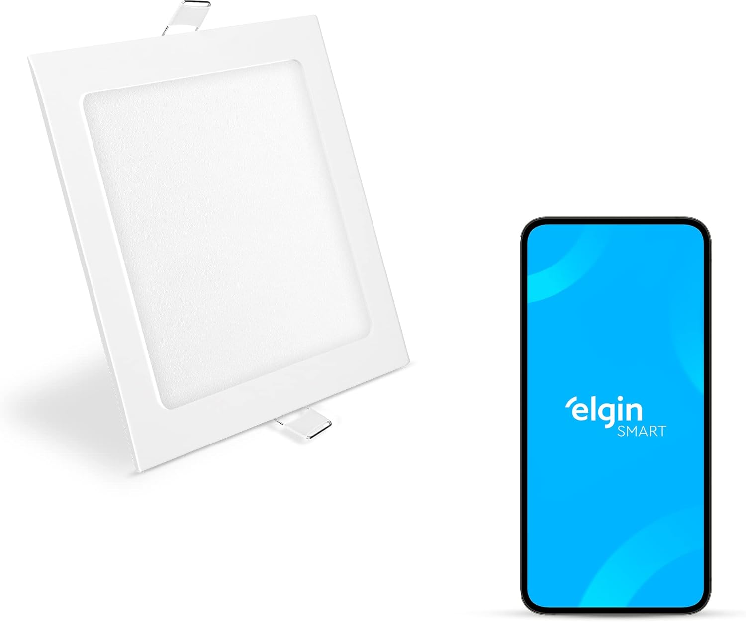 Luminária Inteligente Elgin 18W Wi-Fi: controle por voz, luz dimerizável Luminária Inteligente Elgin 18W Wi-Fi: controle por voz, luz dimerizável e cor de 3000K a 6500K para sua casa conectada.
