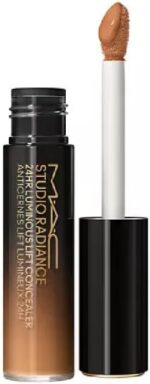 MAC Studio Radiance 24HR Corretivo NC37: cobertura luminosa, hidrata e ilumina por 24h para pele radiante.