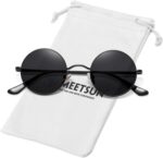 MEETSUN Óculos de sol redondos pequenos polarizados UV400: estilo retrô com proteção e conforto unissex