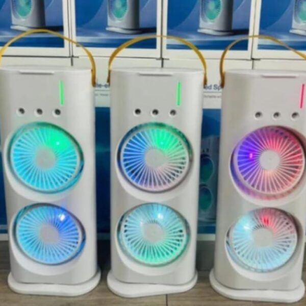 MINI Refrigerador De Ar Ventilador Umidificador Dupla Camada Ventilador Climatizador Ar C/Reservatório