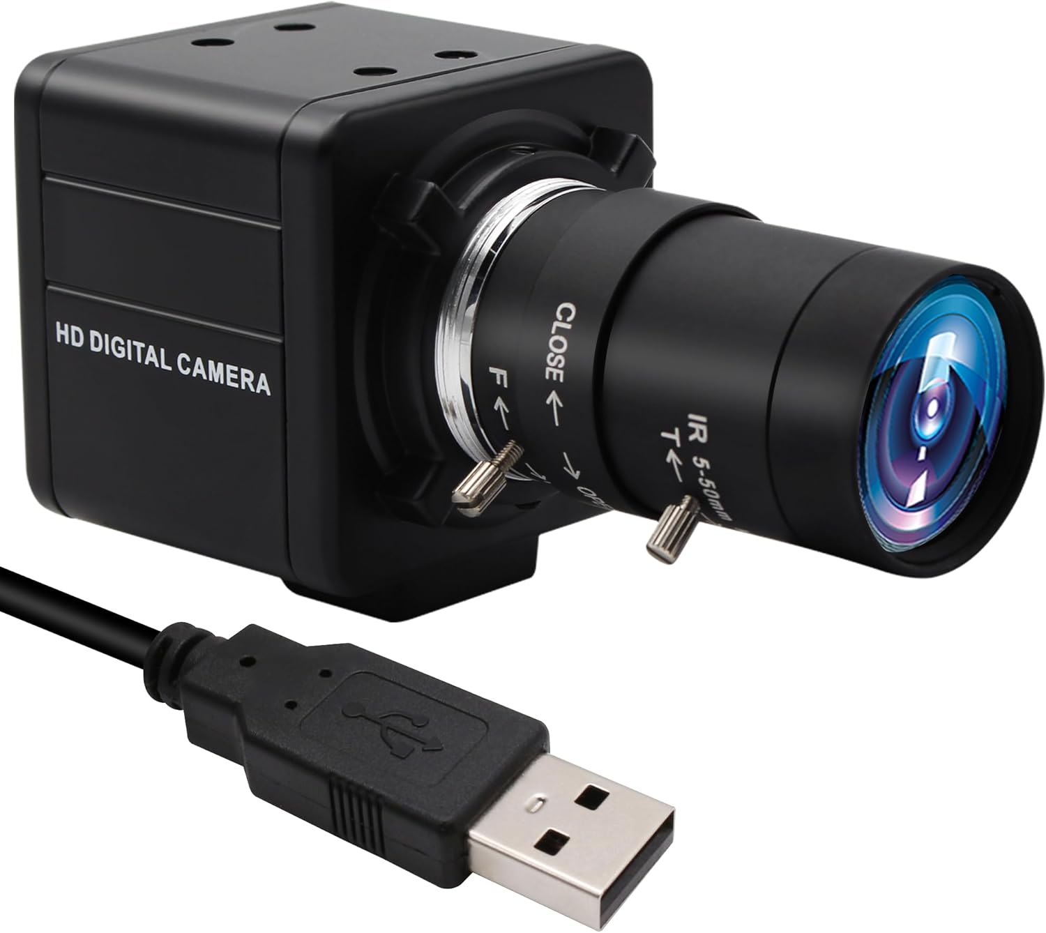 MMlove Câmera USB 8 MP, zoom óptico 10x e foco MMlove Câmera USB 8 MP, zoom óptico 10x e foco manual para visão industrial e imagens nítidas