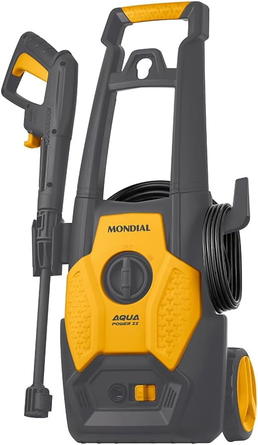 MONDIAL Aqua Power II 1500W: lavadora de alta pressão potente MONDIAL Aqua Power II 1500W: lavadora de alta pressão potente para limpar sujeiras difíceis com praticidade e eficiência.