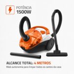 MONDIAL Aspirador Hepa Turbo 2000 1500W: alta potência, filtro HEPA lavável e sucção eficiente para uma limpeza completa. - Imagem 2