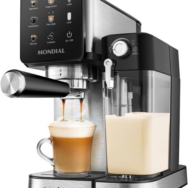 MONDIAL, Cafeteira Espresso Automática Dolce Latte 20 bar, Preto/Inox 1250W, 110V - CCL-01