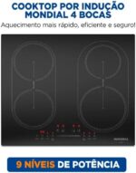 MONDIAL Cooktop por Indução 4 bocas, Preto, 7000W, 220V - CTI-03 - Imagem 2