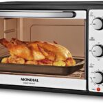 MONDIAL Forno Elétrico 52L Grand Family II: 1800W, 3 funções de aquecimento e timer de 90 min para assar com praticidade.