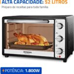 MONDIAL Forno Elétrico 52L Grand Family II: 1800W, 3 funções de aquecimento e timer de 90 min para assar com praticidade. - Imagem 2