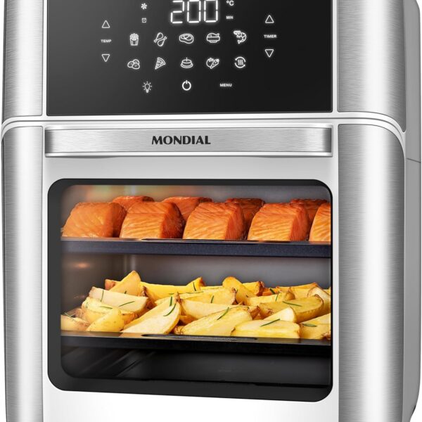MONDIAL Fritadeira Air Fryer Forno Oven 12L, Branco/Inox, 2200W, 220V - AFON-12L-WI