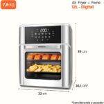 MONDIAL Fritadeira Air Fryer Forno Oven 12L, Branco/Inox, 2200W, 220V - AFON-12L-WI - Imagem 2