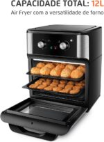 MONDIAL Fritadeira Air Fryer Forno Oven Analógica 12L, Preto, 2200W, 220V - AFON-12L-AB - Imagem 2