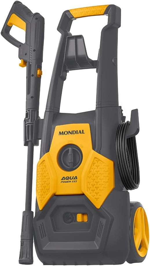MONDIAL Lavadora de Alta Pressão Aqua Power III, Cinza/Amarelo, 1800W, MONDIAL Lavadora de Alta Pressão Aqua Power III, Cinza/Amarelo, 1800W, 220V - LAP-03-GY