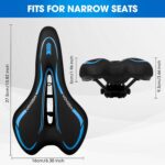 MSDADA Selim de gel para bike: conforto extra macio, impermeável e ergonômico para MTB, homens e mulheres - Imagem 2