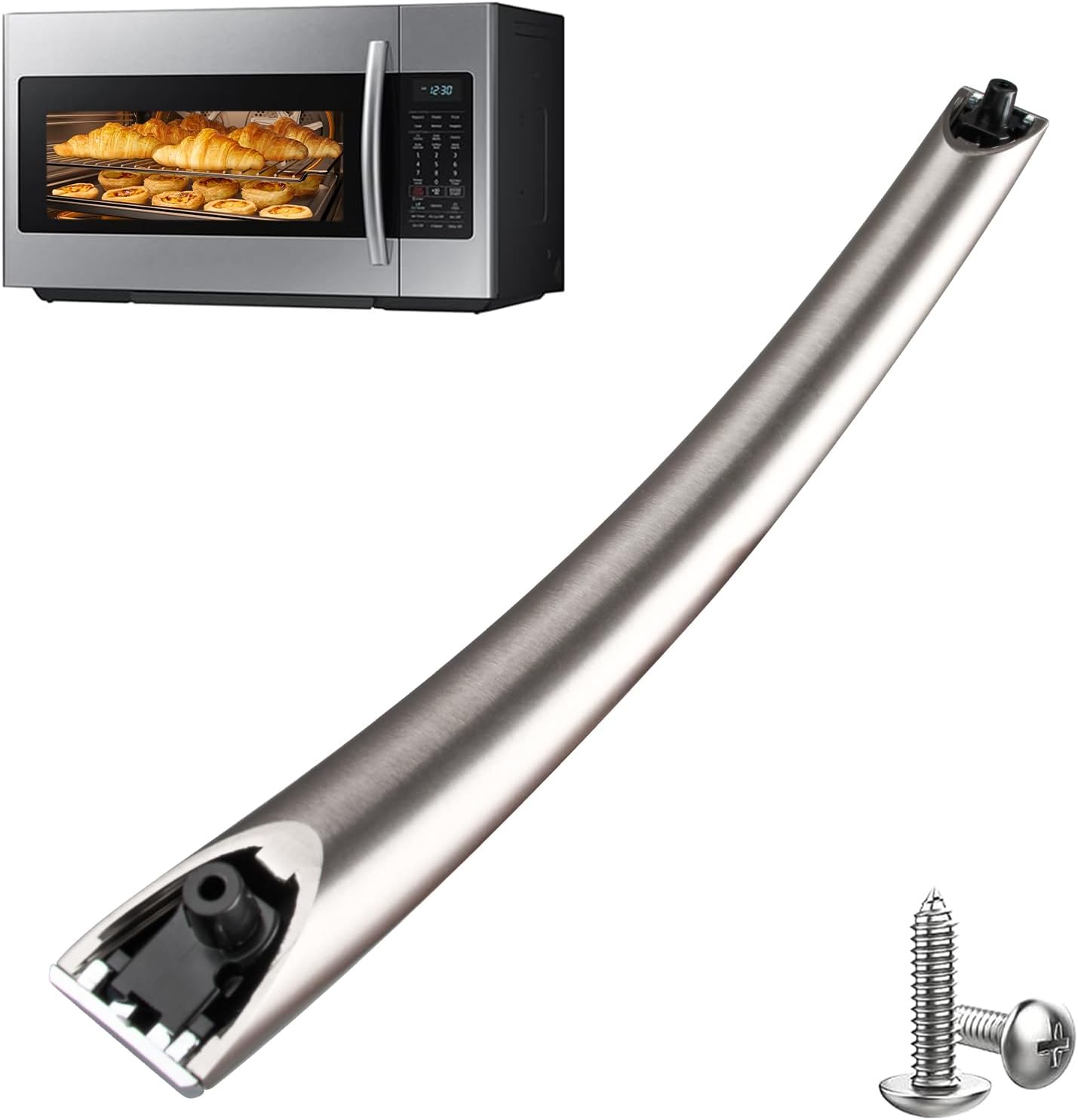Maçaneta Samsung DE94-02933A resistente, fácil de instalar e com 2 Maçaneta Samsung DE94-02933A resistente, fácil de instalar e com 2 parafusos inclusos.