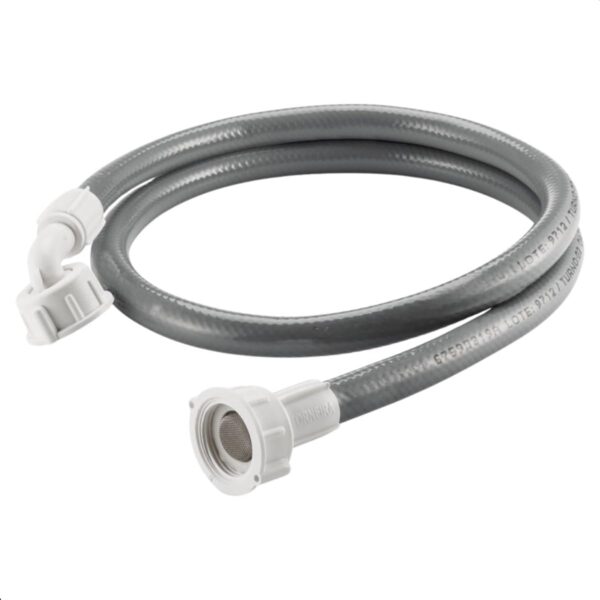 Mangueira de entrada 5m com filtro, reforçada e universal 3/8” para lavadora Brastemp, Electrolux e Consul.