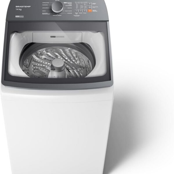 Máquina de Lavar Brastemp 14kg com Smart Sensor e cesto inox: mais eficiência para sua lavanderia.