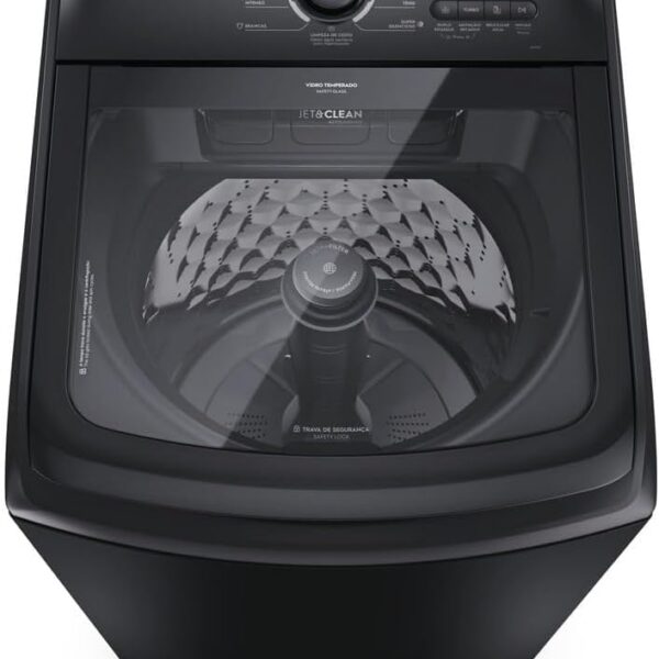 Máquina de Lavar Electrolux 14,5kg Preta Efficient Cesto Inox Jet&Clean e Filtro Fiapos 220v LEP15