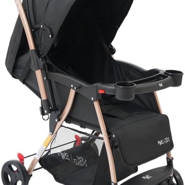 Maxi Baby YouTurn: carrinho com alça reversível, capota extralonga e segurança para passeios confortáveis.