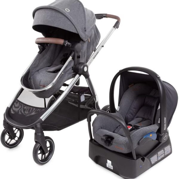 Maxi-Cosi Travel System Anna Luxe Trio Twillic Grey: luxo, conforto e uso do nascimento aos 4 anos.