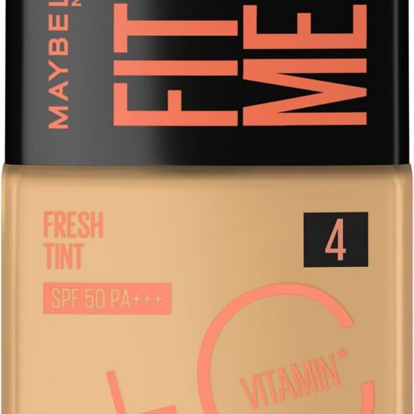 Maybelline NY Fit Me Fresh Tint: glow natural, controle da oleosidade e FPS 50 para uma pele uniforme.