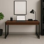 Mesa 90cm Industrial Multiuso para gamer, home office e escritório, ideal para otimizar seu espaço com estilo.