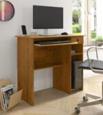 Mesa Computador Multiuso Freijó com gaveta e prateleira, ideal para escritório e home office organizado.