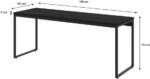 Mesa Dynamica Diretor 180x60x75cm amadeirada com estrutura preta, ideal para escritório funcional e elegante. - Imagem 2