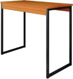 Mesa Escrivaninha Computador Notebook Home Office 90cm Nature/Preto: compacta, funcional e ideal para seu home office.