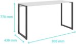Mesa Escrivaninha Industrial Desk 90 Branco: estilo e praticidade para seu escritório. - Imagem 2