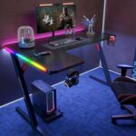 Mesa Gamer Delta Aitek em L com iluminação RGB para jogos e escritório, mais espaço e estilo para seu setup