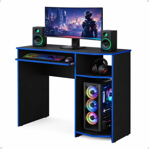 Mesa Gamer Ergonômica com Espaço para Setup Completo, mais conforto, organização e desempenho para jogos e home office