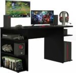 Mesa Gamer Madesa 9409 Preto: design resistente e acabamento premium para mais conforto e produtividade.