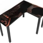 Mesa Gamer em L 120cm Circuit Preto: aproveite melhor o espaço, ganhe organização e conforto para home office ou setup gamer.