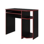 Mesa Gamer para Computador com Porta-Teclado e Prateleiras: organização, conforto e design gamer para seu setup.