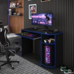 Mesa Gamer para PC Gamer Preto/Azul: mais conforto e organização para seu setup de jogo e escritório