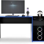 Mesa Para Computador Eros com gaveta e nicho para CPU, ideal para escritório, quarto e setup gamer.