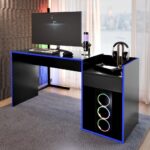 Mesa Para Computador Eros com gaveta e nicho para CPU, ideal para escritório, quarto e setup gamer. - Imagem 2