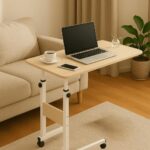 Mesa Portátil Ajustável com Rodinhas para Notebook: conforto, mobilidade e praticidade para home office e estudo - Imagem 2