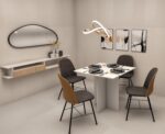 Mesa Reta de Jantar e Escritório Moderna 77cm: design funcional, altura ideal e versatilidade para salas e home office - Imagem 2