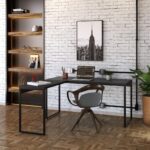 Mesa de Escritório em L Kuadra 1,50x1,50m Compace: mais espaço e estilo industrial para seu escritório. - Imagem 2