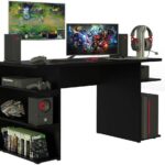Mesa para Computador Escrivaninha Gamer 9409 Madesa: amplo espaço e tampo reforçado para trabalho e jogos.
