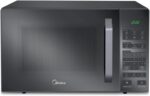 Micro-ondas Midea 35L espelhado: mais espaço, praticidade e funções pré-programadas para agilizar sua rotina.