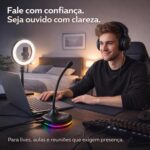 Microfone Gamer RGB com Hub USB: voz clara, setup organizado e ideal para streaming, lives e home office - Imagem 2