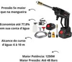 Migan Lavadora Portátil Alta Pressão Sem Fio Duas Baterias 48V Recarregável - Imagem 2