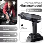 Mini Aspirador Pó Portátil Recarregável USB: limpeza prática, potente e sem fio para casa, carro e uso diário.