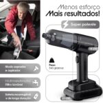 Mini Aspirador Pó Portátil Recarregável USB: limpeza prática, potente e sem fio para casa, carro e uso diário.