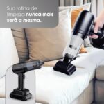 Mini Aspirador Pó Portátil Recarregável USB: limpeza prática, potente e sem fio para casa, carro e uso diário. - Imagem 2
