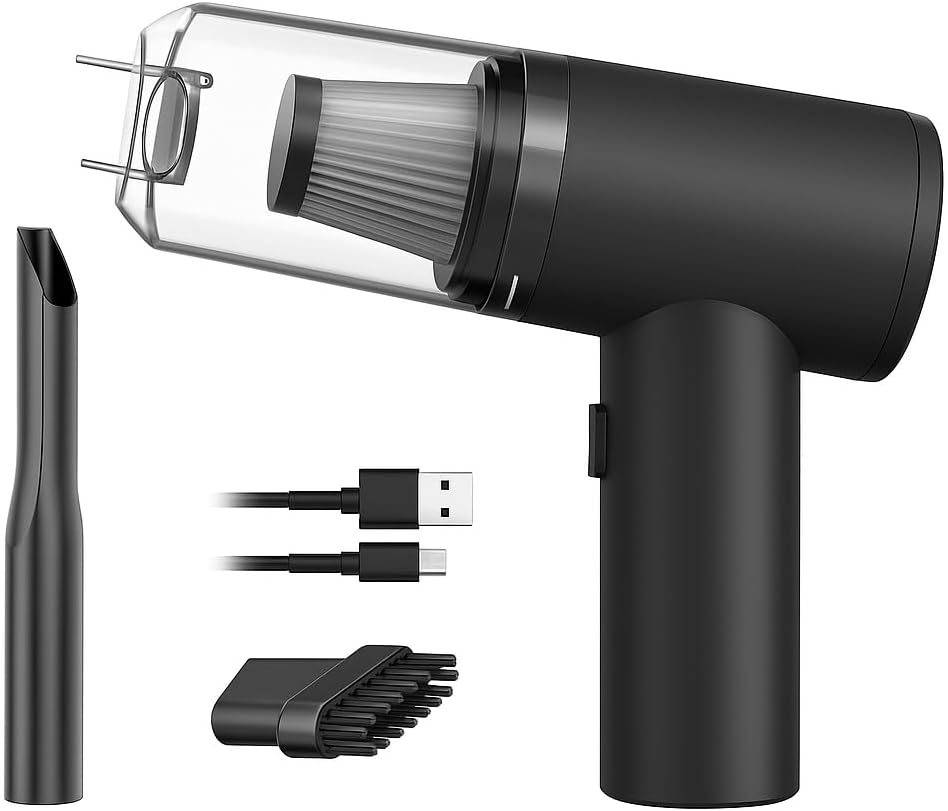 Mini Aspirador Portátil – Alta Sucção, Sem Fio, USB, Leve, Mini Aspirador Portátil – Alta Sucção, Sem Fio, USB, Leve, Compacto e Recarregável para Limpeza Rápida de Casa, Carro, Escritório e Eletrônicos