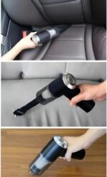 Mini Aspirador de Pó Automotivo Sem Fio 3 em 1 Portátil Recarregável USB Silencioso Loja Promociona: Soprador Potente, Filtro HEPA Lavável, Para Carro, Sofá, Pelos de Pet e Teclado, Ultra Leve Preto - Imagem 2