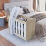 Mini Berço Infantil Moisés Multifuncional 4 em 1 com Rodas: praticidade, segurança e conforto para o quarto do bebê.