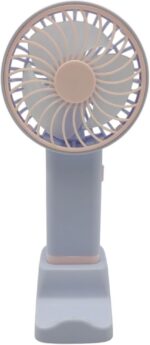 Mini Ventilador Recarregável Usb Portátil Mesa Suporte - Azul